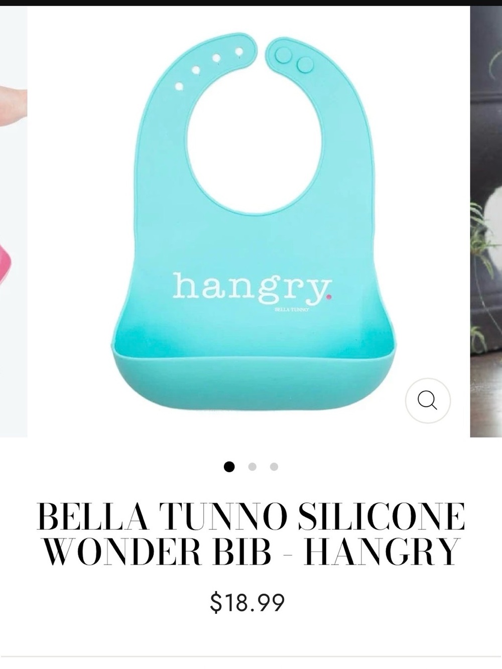 Bella Tunnio “hangry” silicone bib - Picture 2 of 3